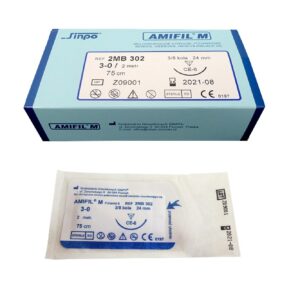 Amfil fir chirurgical neabsorbabil 2/0 75cm triunghiular 3/8 cerc 19mm 1pc